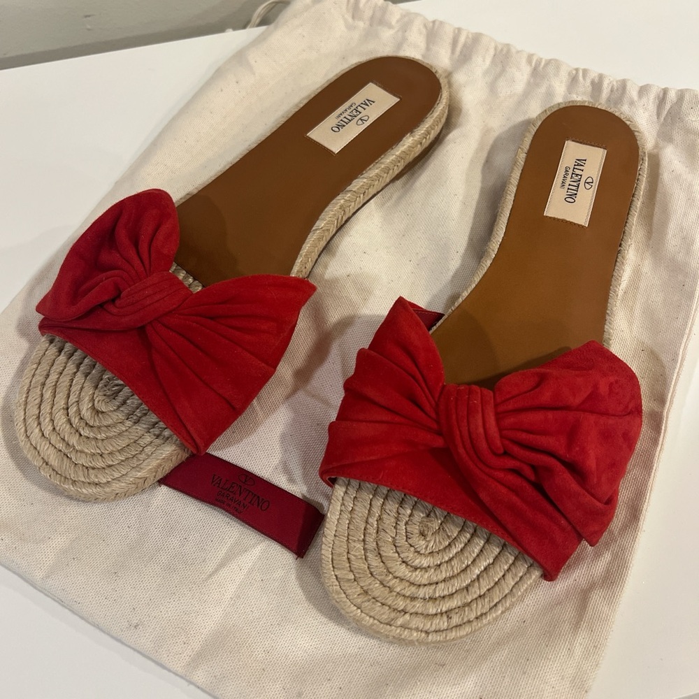Valentino espadrille bow sandals